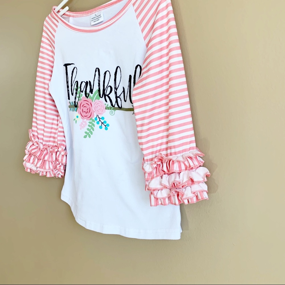 Girls Thankful Ragland Stripe Too Ruffle RELISTED - Picture 8 of 9
